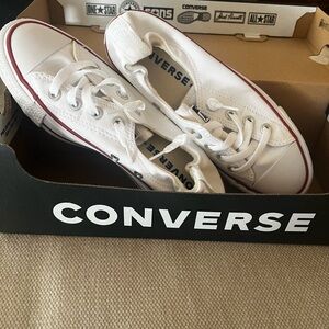 Converse Kids White and Red Sneakers